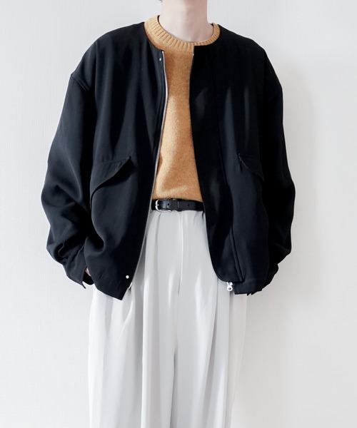melt.（メルト）の「OVER BASIC NO COLOR  BLOSUN / オーバーベージックノーカラーブルゾン（MA-1・メンズ・ブラック・SMALL/MEDIUM/LARGE）」の8枚目の写真