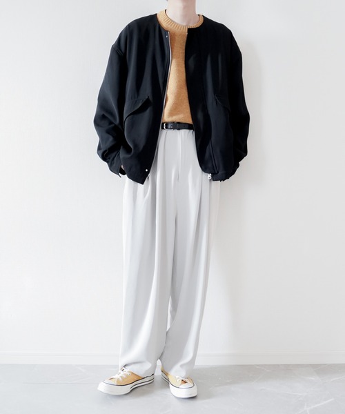 melt.（メルト）の「OVER BASIC NO COLOR  BLOSUN / オーバーベージックノーカラーブルゾン（MA-1・メンズ・ブラック・SMALL/MEDIUM/LARGE）」の9枚目の写真