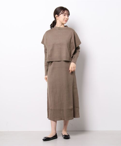 AMERICAN HOLIC(アメリカンホリック)の「SET ニットプルオーバー+ワンピース(ワンピース・レディース・モカ・M/L)」の2枚目の写真