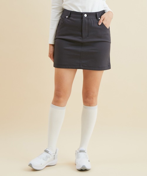 JUN&ROPE'(ジュンアンドロペ)の「プレミアムストレッチ5ポケットスカート(スカート・レディース・カーキ/グレー/ブラック/ホワイト・L/M/X-SMALL/S)」の2枚目の写真