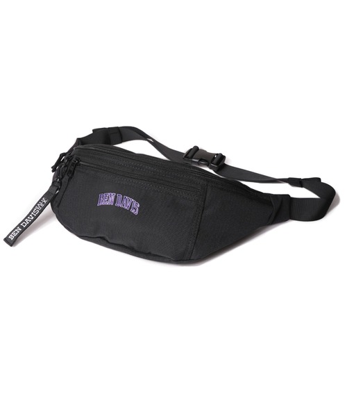 BEN DAVIS（ベンデイビス）の「《BEN DAVIS》WAIST BAG COLLEGE（ショルダーバッグ・メンズ・ブラック×ホワイト/ブラック×レッド/ブラック×グリーン/ブラック×ブルー/ブラック×パープル・FREE）」の2枚目の写真