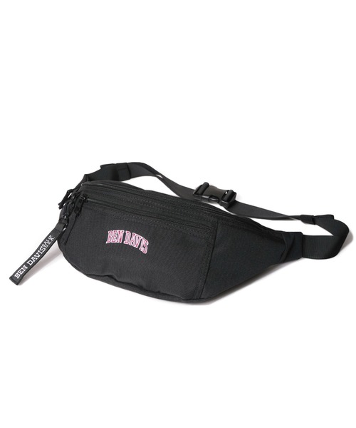 BEN DAVIS（ベンデイビス）の「《BEN DAVIS》WAIST BAG COLLEGE（ショルダーバッグ・メンズ・ブラック×ホワイト/ブラック×レッド/ブラック×グリーン/ブラック×ブルー/ブラック×パープル・FREE）」の3枚目の写真