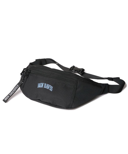 BEN DAVIS（ベンデイビス）の「《BEN DAVIS》WAIST BAG COLLEGE（ショルダーバッグ・メンズ・ブラック×ホワイト/ブラック×レッド/ブラック×グリーン/ブラック×ブルー/ブラック×パープル・FREE）」の4枚目の写真