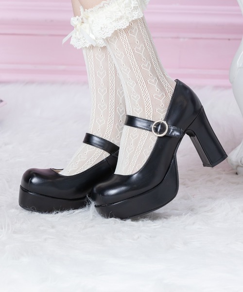 BODYLINE(ボディライン)の「おでこトゥ ワンストラップチャンキーヒールパンプス(パンプス・レディース・ブラック/ブラウン/ライトピンク/ブラック系・26.0cm/23.0cm/24.0cm/22.5cm/27.0cm)」の10枚目の写真