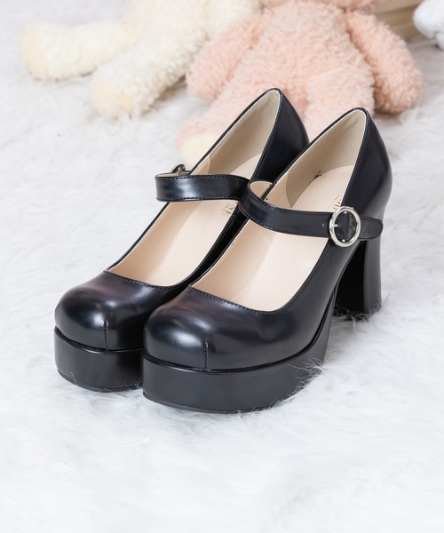 BODYLINE(ボディライン)の「おでこトゥ ワンストラップチャンキーヒールパンプス(パンプス・レディース・ブラック/ブラウン/ライトピンク/ブラック系・26.0cm/23.0cm/24.0cm/22.5cm/27.0cm)」の12枚目の写真
