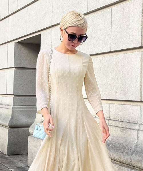 美品 JENNE ジェンヌ 刺繍ドット フレアワンピース L 刺繍ドット フレアワンピース｜JENNE(ジェンヌ)公式通販：パリジェンヌ