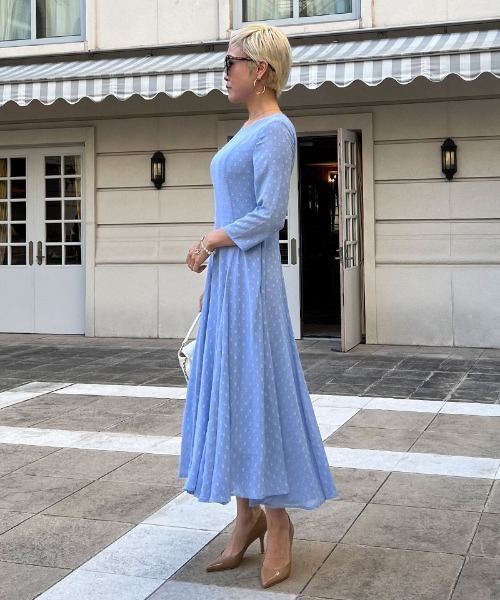 ジェンヌ JENNEエレガント ブラック 刺繍ドットフレアワンピースM ワンピ 刺繍ドット フレアワンピース｜JENNE(ジェンヌ)公式通販：パリ