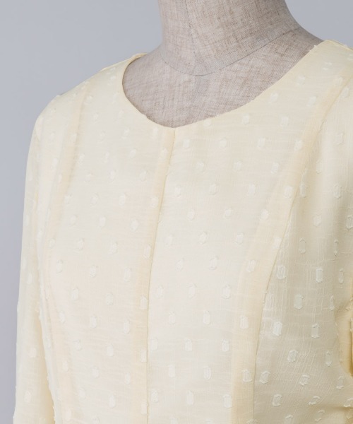 刺繍ドット フレアワンピース（ワンピース）｜JENNE（ジェンヌ）の