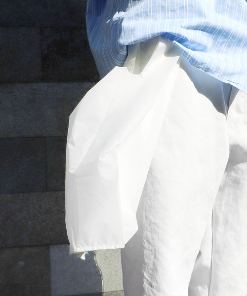 REMI RELIEF（レミレリーフ）の「REMI RELIEF/レミレリーフ エコバック付きオックスパンツ ナイロンパンツ（チノパンツ・メンズ・モカ/オフホワイト/ブラック・M/L/XL）」の20枚目の写真