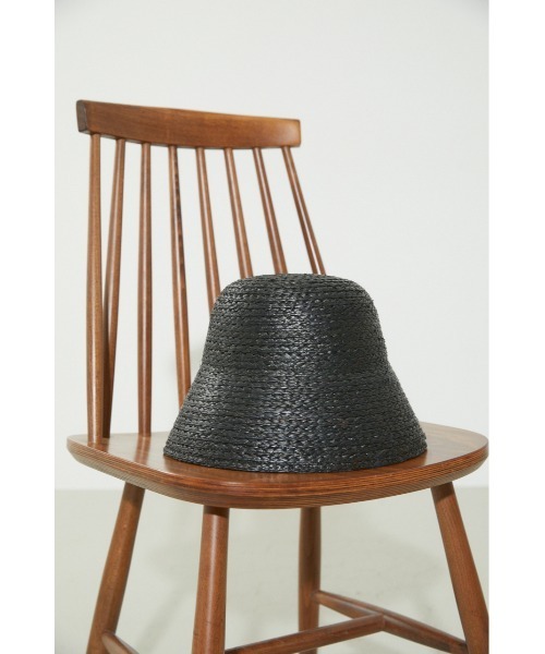 BLACK BY MOUSSY(ブラックバイマウジー)の「raffia hat(ラフィアハット)(ハット・レディース・ブラック/ベージュ/ブラウン・FREE)」の4枚目の写真