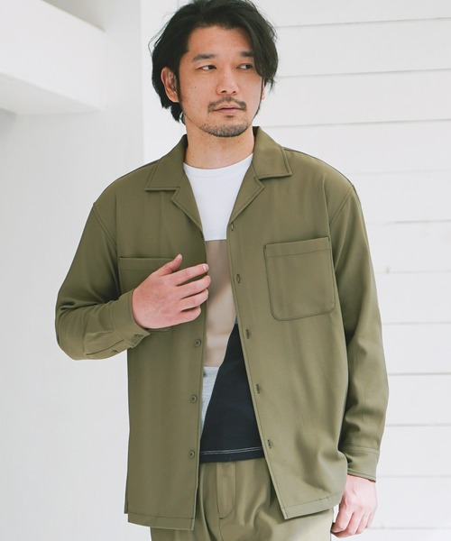 ikka(イッカ)の「ブロック切り替えロンT-ECO(Tシャツ/カットソー・メンズ・ホワイト/グリーン/スカイブルー/ネイビー・S/M/L/XL)」の2枚目の写真
