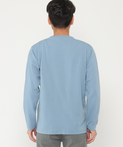 ikka(イッカ)の「ブロック切り替えロンT-ECO(Tシャツ/カットソー・メンズ・ホワイト/グリーン/スカイブルー/ネイビー・S/M/L/XL)」の13枚目の写真