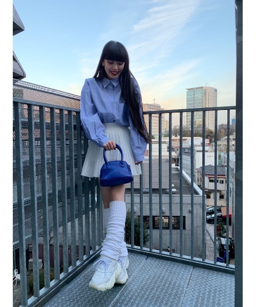 WC(ダブル シー)の「マルチストライプビッグシャツ(シャツ/ブラウス・レディース・グリーン/ブルー/ピンク・FREE)」の20枚目の写真