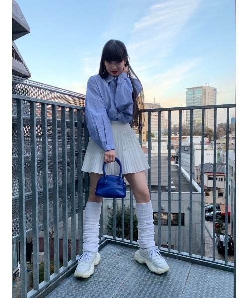 WC(ダブル シー)の「マルチストライプビッグシャツ(シャツ/ブラウス・レディース・グリーン/ブルー/ピンク・FREE)」の21枚目の写真