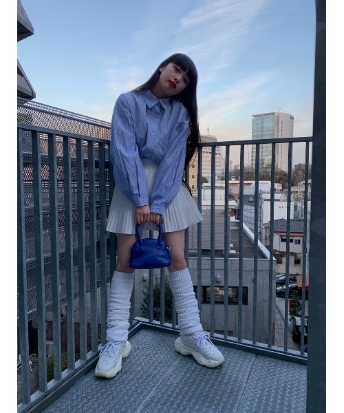 WC(ダブル シー)の「マルチストライプビッグシャツ(シャツ/ブラウス・レディース・グリーン/ブルー/ピンク・FREE)」の22枚目の写真