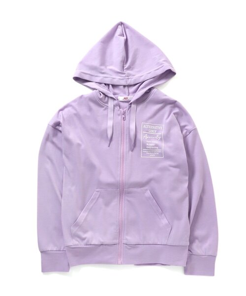 algy（アルジー）の「ガーリーロゴUVカットパーカー（パーカー・キッズ・サックスブルー/オフホワイト/ラベンダー・MEDIUM/SMALL/XX-SMALL/X-SMALL）」の13枚目の写真