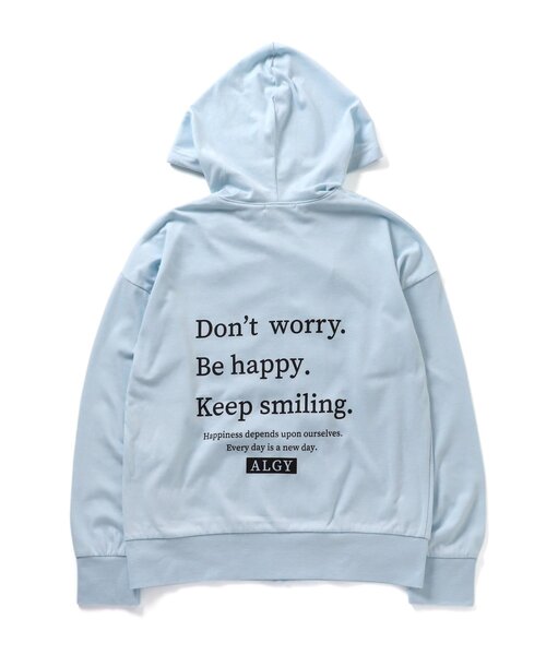 algy（アルジー）の「ガーリーロゴUVカットパーカー（パーカー・キッズ・サックスブルー/オフホワイト/ラベンダー・MEDIUM/SMALL/XX-SMALL/X-SMALL）」の12枚目の写真