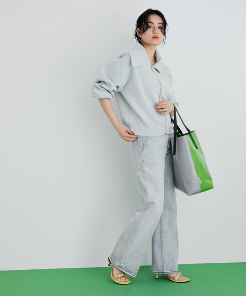 ADAM ET ROPE'（アダムエロペ）の「【A4対応・晴雨兼用】PVCカラートートバッグ（トートバッグ・レディース・ダークブラウン/ピンク/グリーン・FREE）」の16枚目の写真