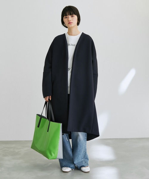 ADAM ET ROPE'（アダムエロペ）の「【A4対応・晴雨兼用】PVCカラートートバッグ（トートバッグ・レディース・ダークブラウン/ピンク/グリーン・FREE）」の17枚目の写真