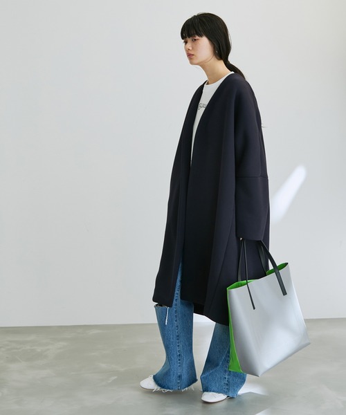 ADAM ET ROPE'（アダムエロペ）の「【A4対応・晴雨兼用】PVCカラートートバッグ（トートバッグ・レディース・ダークブラウン/ピンク/グリーン・FREE）」の18枚目の写真