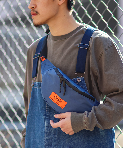 UNIVERSAL OVERALL(ユニバーサルオーバーオール)の「【UNIVERSAL OVERALL / ユニバーサル オーバーオール】 waist bag S(ショルダーバッグ・メンズ・ブラック/グリーン/ブルー系その他/キャメル・FREE)」の1枚目の写真