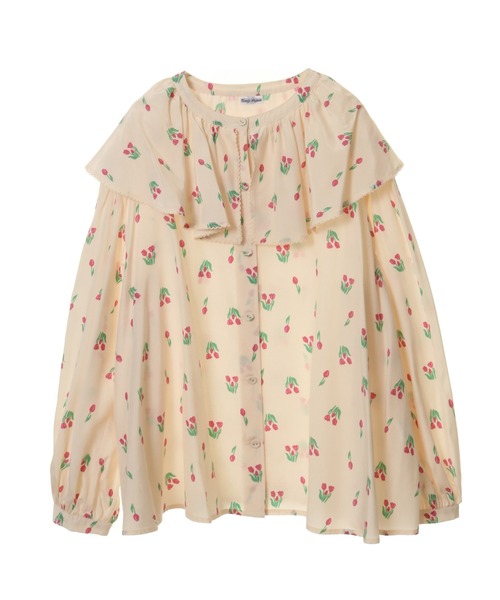 Candy Stripper（キャンディストリッパー）の「CHULIP VOLUME COLLAR ブラウス（シャツ/ブラウス・レディース・ブルー/グレー/アイボリー・2）」の8枚目の写真