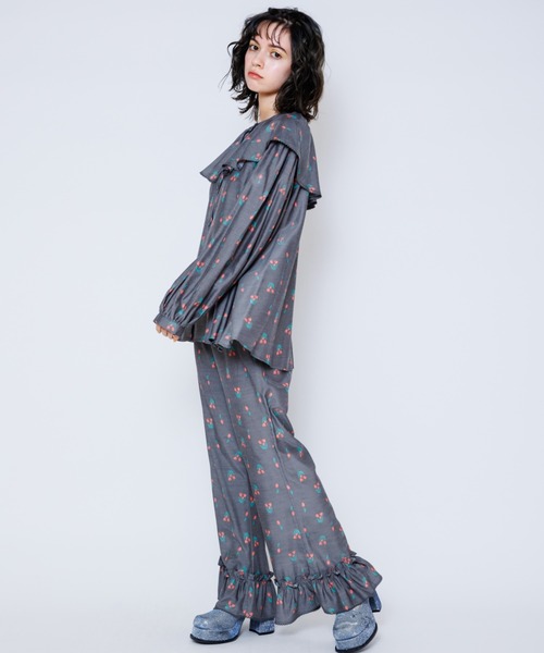 Candy Stripper（キャンディストリッパー）の「CHULIP VOLUME COLLAR ブラウス（シャツ/ブラウス・レディース・ブルー/グレー/アイボリー・2）」の7枚目の写真