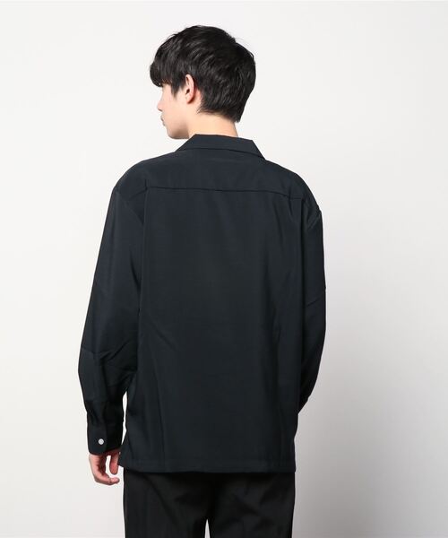 Salong hameu（サロン ハミュー）の「オーバーサイズ オープンカラーシャツ/とろみシャツ/長袖 無地 開襟シャツ メンズ レディース（シャツ/ブラウス・メンズ・ホワイト/ブラック/サックスブルー/グリーン/モカ/グレイッシュベージュ・M/L/XL）」の14枚目の写真