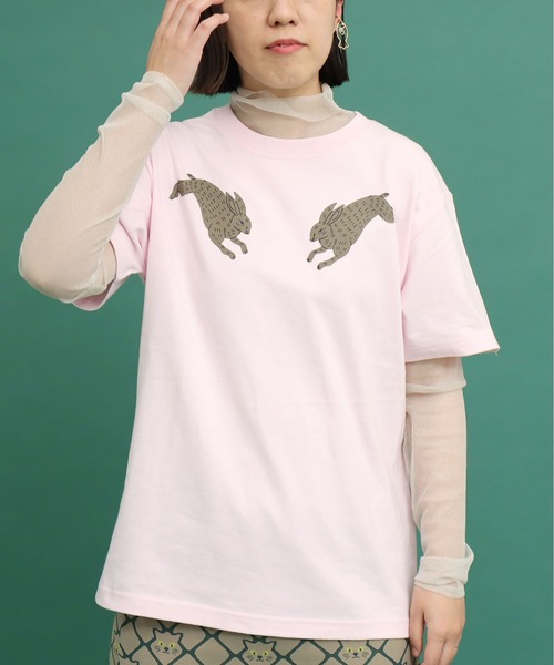 didizizi（ディディジジ）の「うさプリント 半袖Tｼｬﾂ（Tシャツ