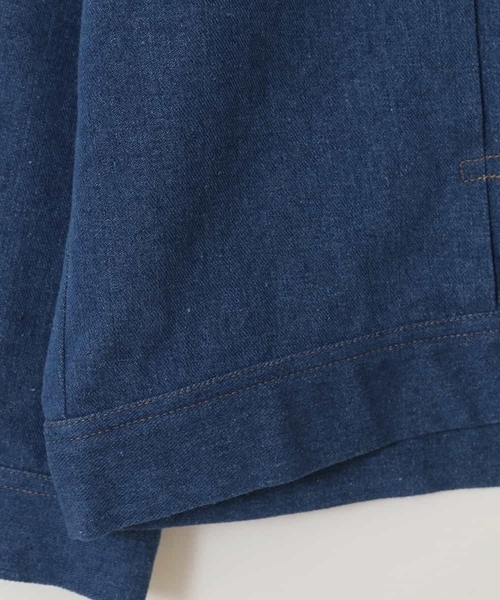 a.v.v（アーヴェヴェ）の「[100-130]【洗える/セットアップ対応】マオカラージージャン（デニムジャケット・キッズ・ライトパープル/ブルー・130/120）」の20枚目の写真