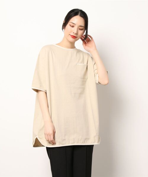 KRIFF MAYER(クリフメイヤー)の「ウェットプロテクトラウンドチュニック(Tシャツ/カットソー・レディース・ベージュ/オフホワイト/カラフル/チャコール/ライトグリーン・MEDIUM/LARGE)」の1枚目の写真