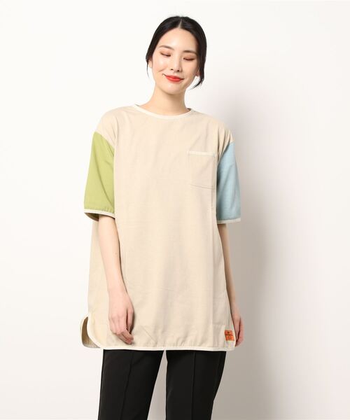 KRIFF MAYER(クリフメイヤー)の「ウェットプロテクトラウンドチュニック(Tシャツ/カットソー・レディース・ベージュ/オフホワイト/カラフル/チャコール/ライトグリーン・MEDIUM/LARGE)」の5枚目の写真