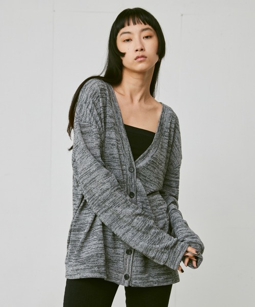 FEKETE(フェケテ)の「LOOSE-FIT SUMMER KNIT CARDIGAN / ルーズフィットサマーニットカーディガン(カーディガン/ボレロ・メンズ・ブラック/グレー/ターコイズブルー/ブルー/グリーン・FREE)」の1枚目の写真