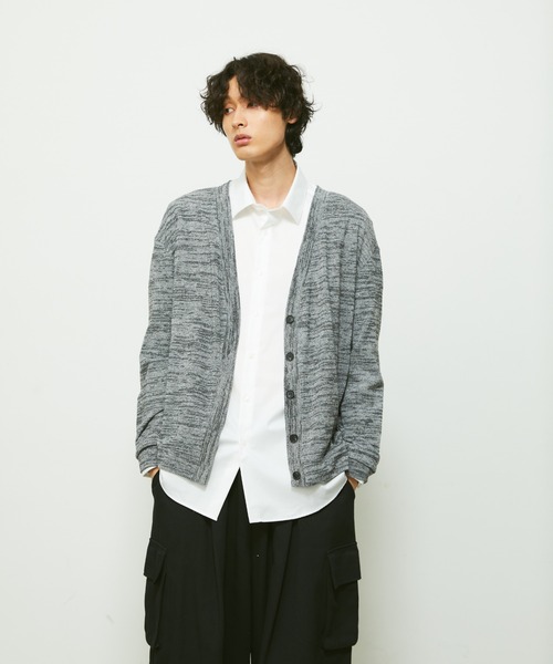 FEKETE(フェケテ)の「LOOSE-FIT SUMMER KNIT CARDIGAN / ルーズフィットサマーニットカーディガン(カーディガン/ボレロ・メンズ・ブラック/グレー/ターコイズブルー/ブルー/グリーン・FREE)」の11枚目の写真