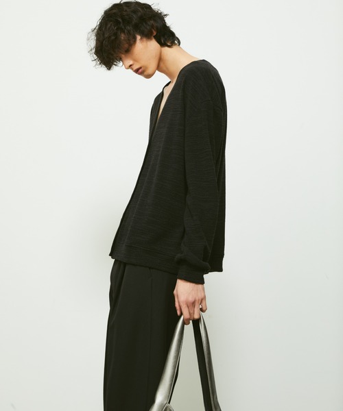 FEKETE(フェケテ)の「LOOSE-FIT SUMMER KNIT CARDIGAN / ルーズフィットサマーニットカーディガン(カーディガン/ボレロ・メンズ・ブラック/グレー/ターコイズブルー/ブルー/グリーン・FREE)」の16枚目の写真