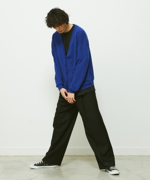 FEKETE(フェケテ)の「LOOSE-FIT SUMMER KNIT CARDIGAN / ルーズフィットサマーニットカーディガン(カーディガン/ボレロ・メンズ・ブラック/グレー/ターコイズブルー/ブルー/グリーン・FREE)」の22枚目の写真