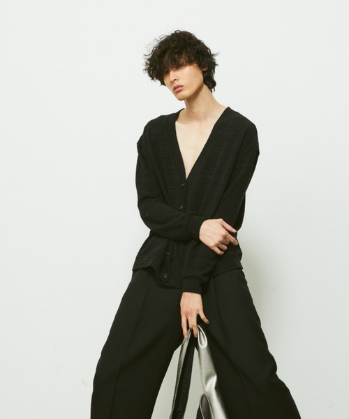 FEKETE(フェケテ)の「LOOSE-FIT SUMMER KNIT CARDIGAN / ルーズフィットサマーニットカーディガン(カーディガン/ボレロ・メンズ・ブラック/グレー/ターコイズブルー/ブルー/グリーン・FREE)」の12枚目の写真