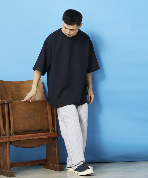 JOURNAL STANDARD relume(ジャーナルスタンダード レリューム)の「TEC CANVAS Tシャツ(Tシャツ/カットソー・メンズ・ブラック/ネイビー/ブラウン/ナチュラル・MEDIUM/LARGE)」の6枚目の写真