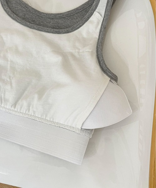 EPIMI E'PIMMY（エピミエピミー）の「アソートスポーティーブラレット（タンクトップ・レディース・ホワイト/ブラック/杢グレー・MEDIUM）」の10枚目の写真
