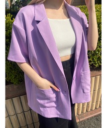 カラー半袖ジャケット