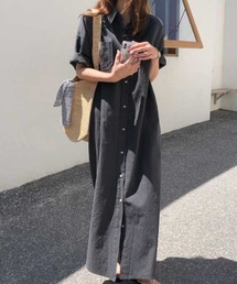 ロングシャツサマーワンピース