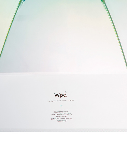 Wpc.(ダブリュピーシー)の「Wpc./ダブリュピーシー 雨傘 ビニール傘 切り継ぎグラデーション PT-034(長傘・レディース・グリーン・60cm)」の15枚目の写真