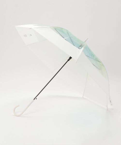 Wpc.(ダブリュピーシー)の「Wpc./ダブリュピーシー 雨傘 ビニール傘 切り継ぎグラデーション PT-034(長傘・レディース・グリーン・60cm)」の19枚目の写真