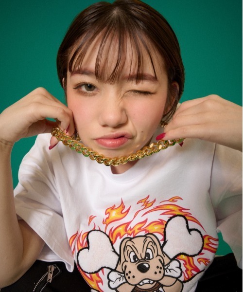 GALFY（ガルフィー）の「GALFY骨Tee（Tシャツ/カットソー・メンズ・ホワイト/ブラック/カーキ・L/XL）」の6枚目の写真