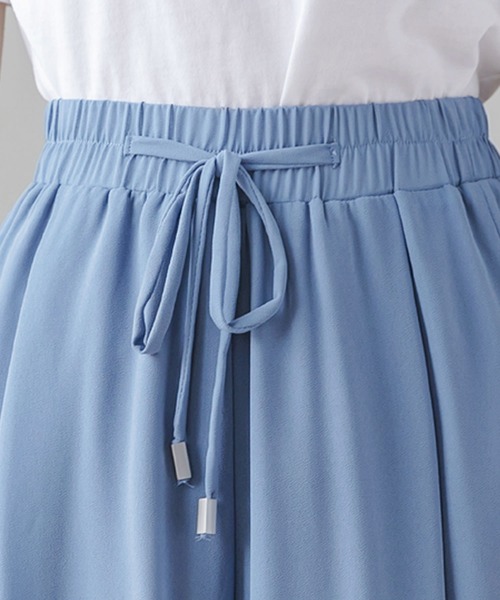 Grandeir(グランディール)の「シフォンプリーツレイヤードフレアパンツ(その他パンツ・レディース・ホワイト/ブラック/ピンク/ブルー・M)」の17枚目の写真