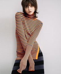 AULA AILA | ボーダーリブニット(ニット/セーター)