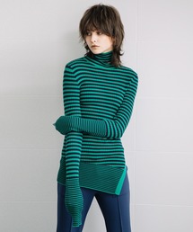 AULA AILA | ボーダーリブニット(ニット/セーター)