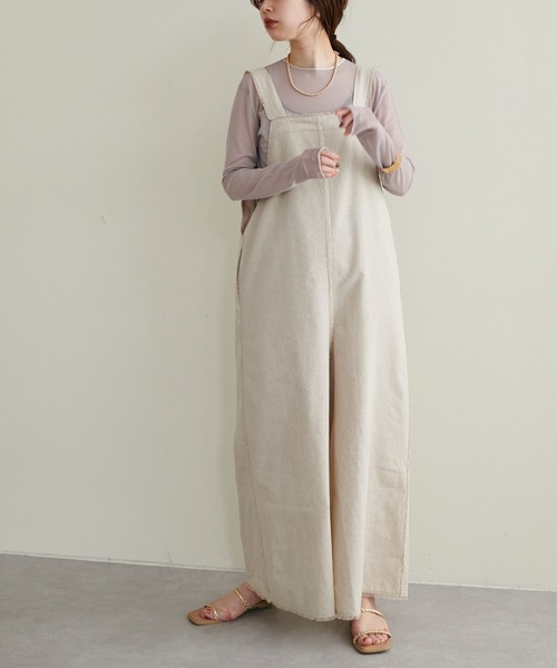 natural couture（ナチュラルクチュール）の「【大人ナチュ】シアーチュールトップス＋サテンキャミセット（アンサンブル・レディース・グレイッシュベージュ/グリーン/オレンジ/オフホワイト・FREE）」の15枚目の写真