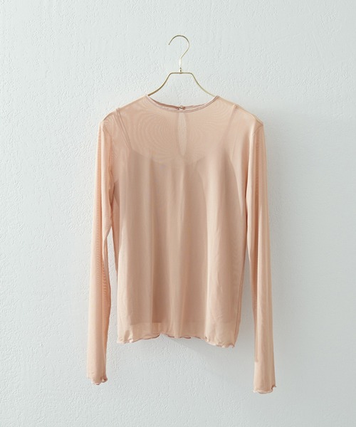 natural couture（ナチュラルクチュール）の「【大人ナチュ】シアーチュールトップス＋サテンキャミセット（アンサンブル・レディース・グレイッシュベージュ/グリーン/オレンジ/オフホワイト・FREE）」の17枚目の写真