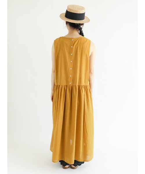 Samansa Mos2（サマンサ モスモス）の「ハシゴレースレイヤードワンピース（ワンピース・レディース・オフホワイト/オレンジ/グリーン/ブラック・ﾌﾘ-）」の17枚目の写真